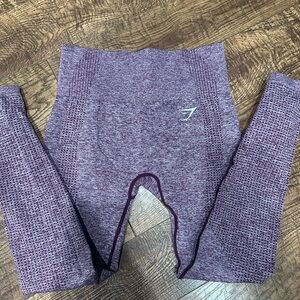 Gymshark High-Waisted Purple Leggings for Active Wear